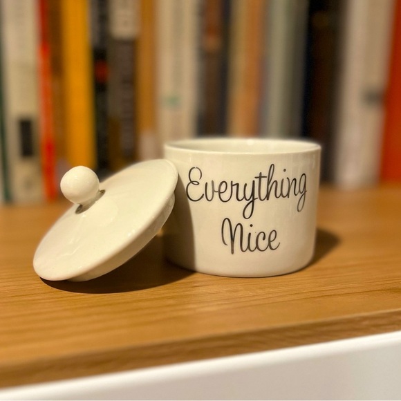 Sugar and Spice, Everything Nice Small Jar, Cream colored 4in H - Picture 3 of 3